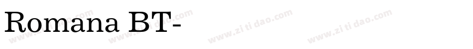 Romana BT字体转换